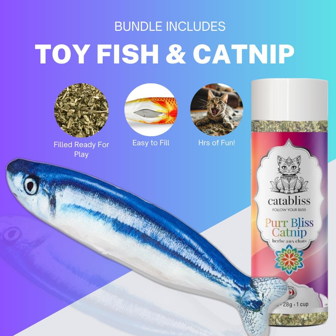 Catnip 1oz - Blue Fish Toy